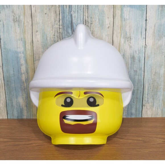 RARE LEGO Minifigure Firefighter Construction Worker Mask Disguise 2017 NWOT - Picture 1 of 6